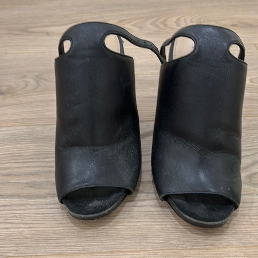 Black Leather Women's Shoes